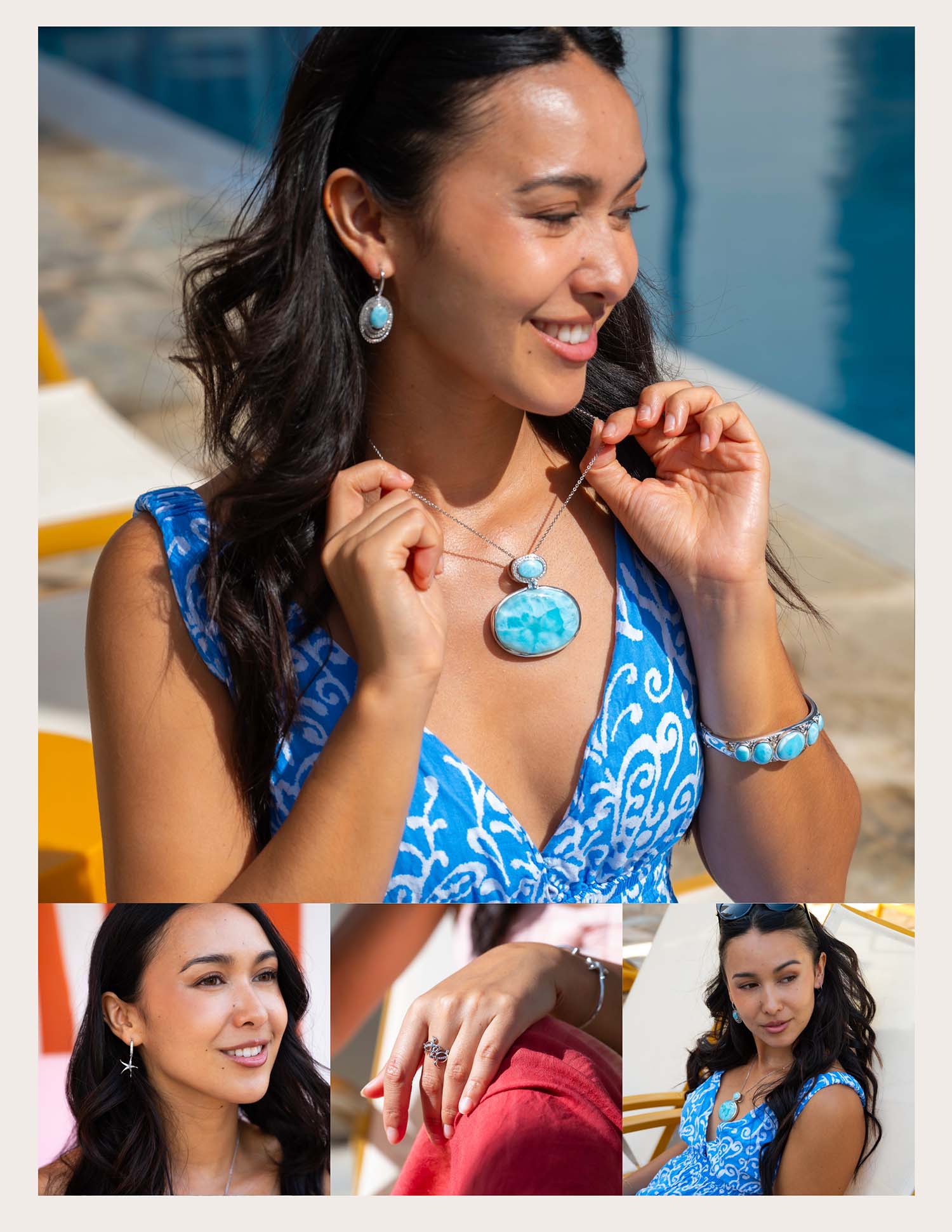 Miss Kahalu'u USA - Official Jewelry Sponsor to the Miss Hawaii USA 2024 pageant - featuring classic larimar set