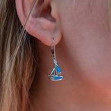 Paradise Opal Sailboat Earrings