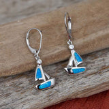 Paradise Opal Sailboat Earrings