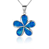 Paradise Opal Plumeria Pendant