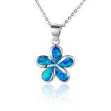 Paradise Opal Plumeria Pendant