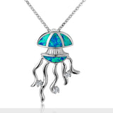 Paradise Opal Jellyfish Pendant