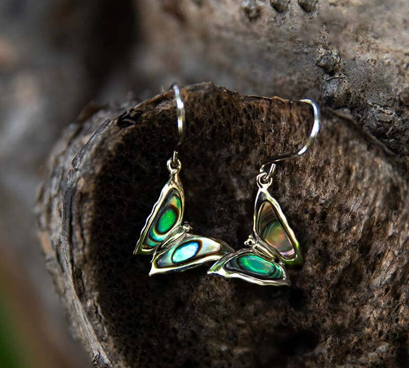 Abalone Butterfly Earrings Earrings Island by Koa Nani 