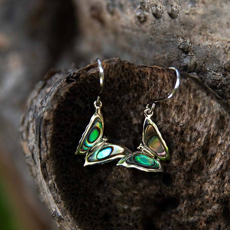 Abalone Butterfly Earrings Earrings Island by Koa Nani 