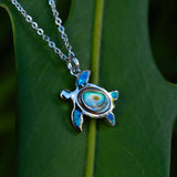 Abalone Lihue Honu Pendant with Opal Pendant Island by Koa Nani 