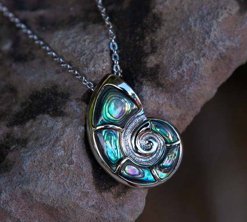 Abalone Nautilus Shell Pendant Pendant Island by Koa Nani 