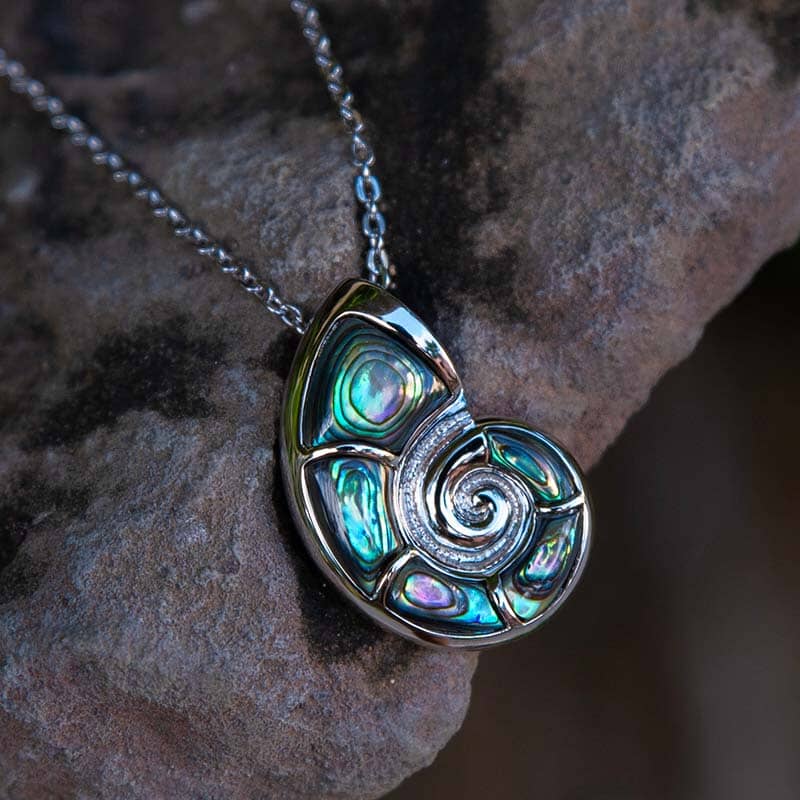 Abalone Nautilus Shell Pendant Pendant Island by Koa Nani 