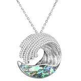 Abalone Ocean Wave Pendant Pendant Island by Koa Nani Large 