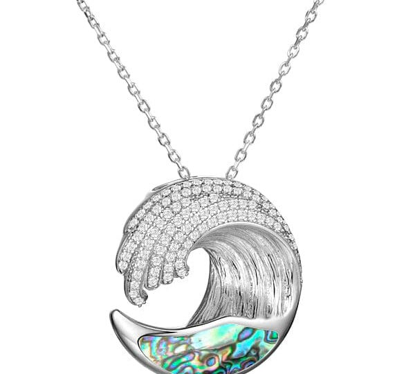 Abalone Ocean Wave Pendant Pendant Island by Koa Nani Small 