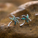 Abalone Palm Tree Earrings Earrings Island by Koa Nani 