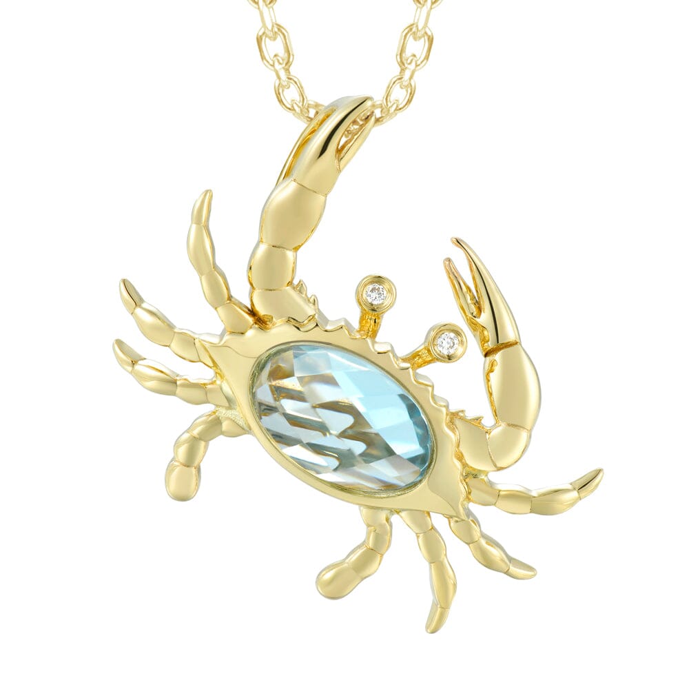 Aquamarine Blue Crab Pendant Pendant Island by Koa Nani 