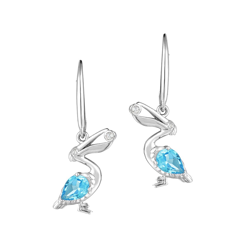 Aquamarine Pelican Earrings Earrings Island by Koa Nani 