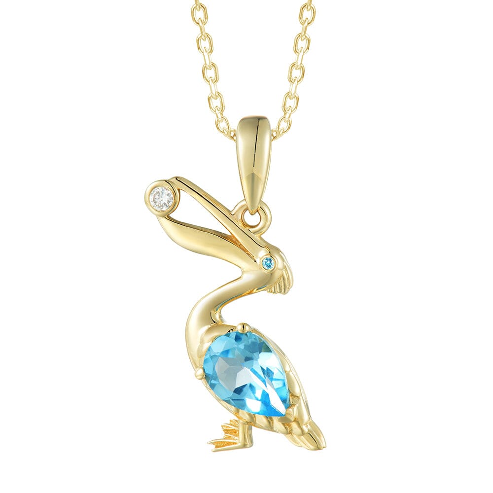 Aquamarine Pelican Pendant Pendant Island by Koa Nani 