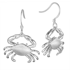 Atlantic Blue Crab Earrings Earrings Island by Koa Nani White Gold 