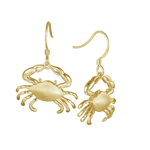 Atlantic Blue Crab Earrings Earrings Island by Koa Nani Yellow Gold 