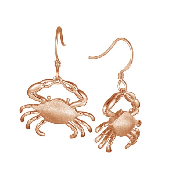Atlantic Blue Crab Earrings Earrings Island by Koa Nani Rose Gold 