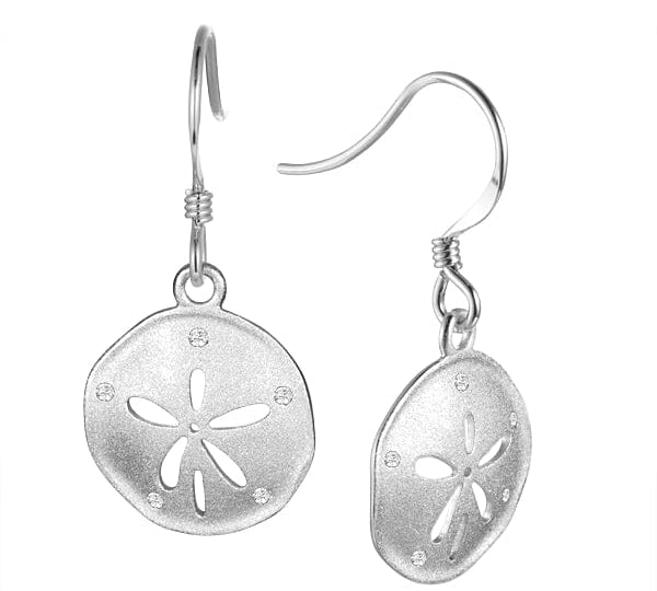 Atlantic Sand Dollar Hook Earrings Earrings Island by Koa Nani White Gold 