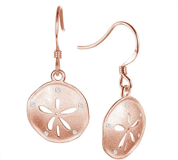 Atlantic Sand Dollar Hook Earrings Earrings Island by Koa Nani Rose Gold 