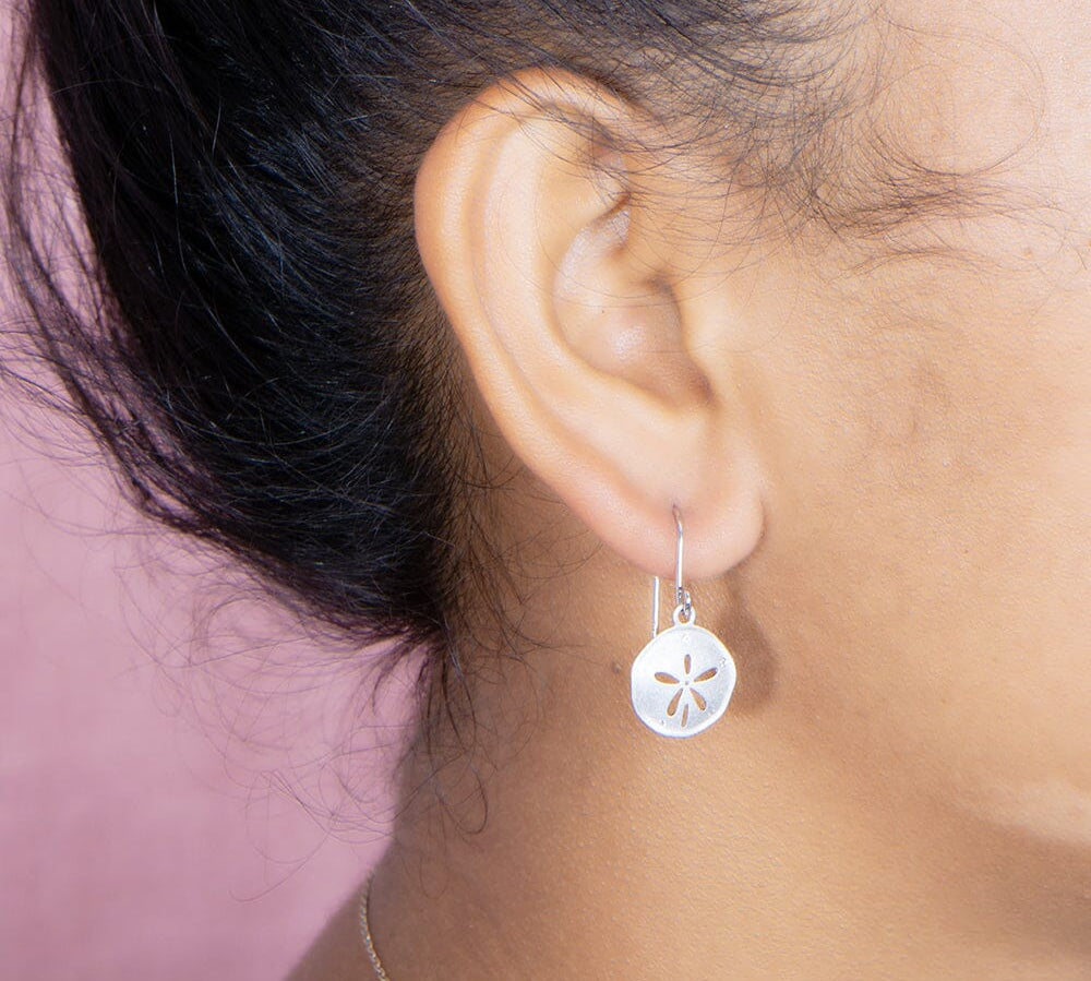 Atlantic Sand Dollar Hook Earrings Earrings Island by Koa Nani 