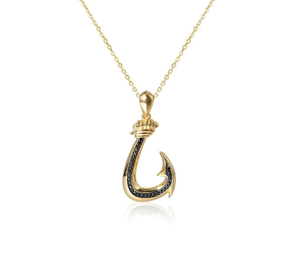 Black Diamond Makau Fishhook Pendant Pendant Island by Koa Nani 