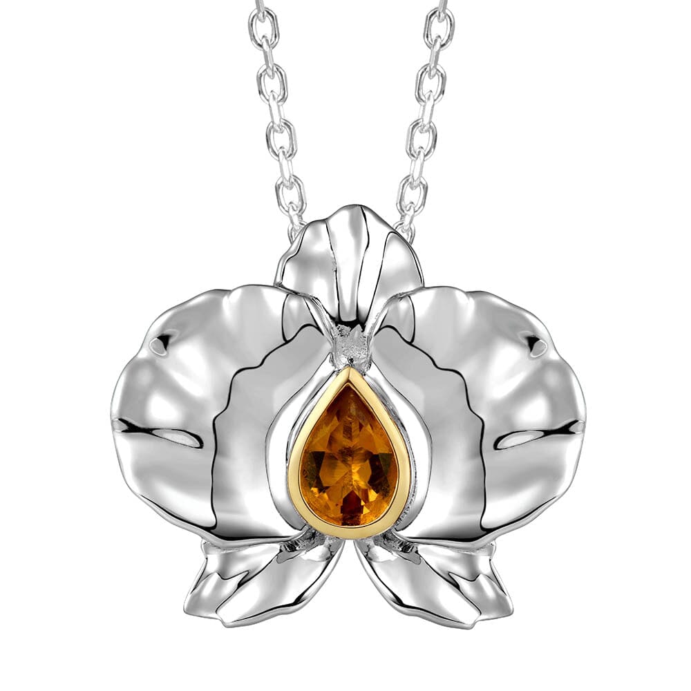 Citrine Orchid Pendant Pendant Island by Koa Nani 