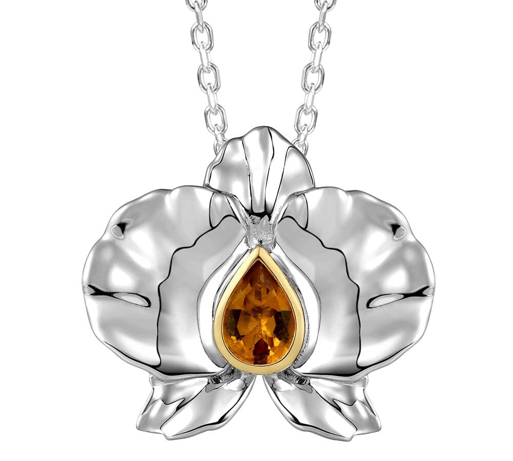 Citrine Orchid Pendant Pendant Island by Koa Nani 