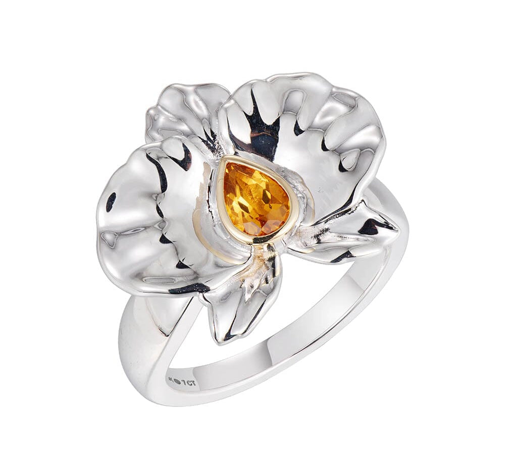 Citrine Orchid Ring Ring Island by Koa Nani 