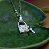 Engraved Lock & Key Pendant Pendant Island by Koa Nani 