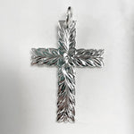 Engraved Maile Leaf Cross Pendant Island by Koa Nani 