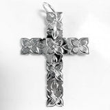 Engraved Plumeria Infinity Cross Pendant Island by Koa Nani 