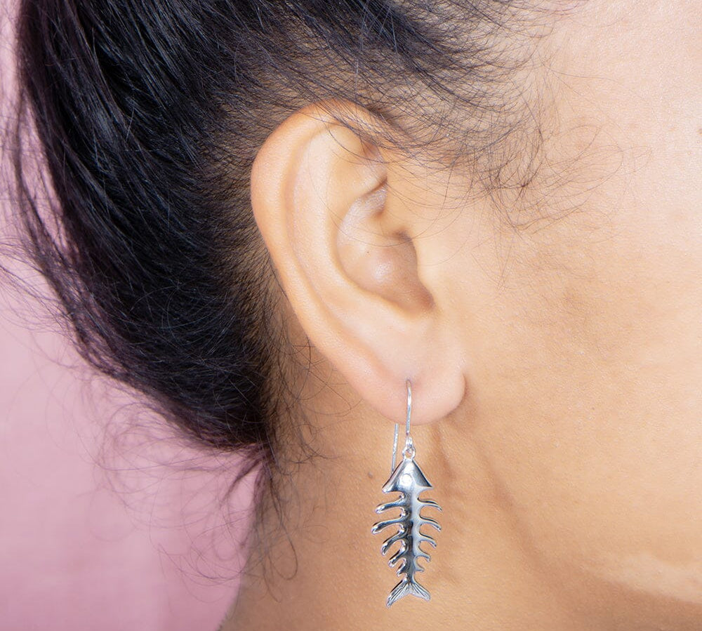 Fishbone Earrings Earrings Island by Koa Nani 