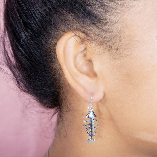 Fishbone Earrings Earrings Island by Koa Nani 