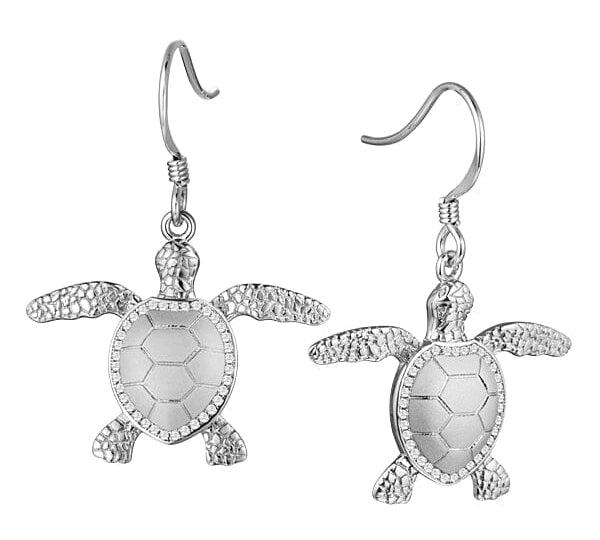 Hawaii Kai Honu Earrings Earrings Island by Koa Nani White Gold 