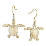 Hawaii Kai Honu Earrings Earrings Island by Koa Nani Yellow Gold 