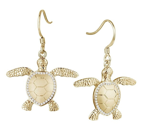 Hawaii Kai Honu Earrings Earrings Island by Koa Nani Yellow Gold 