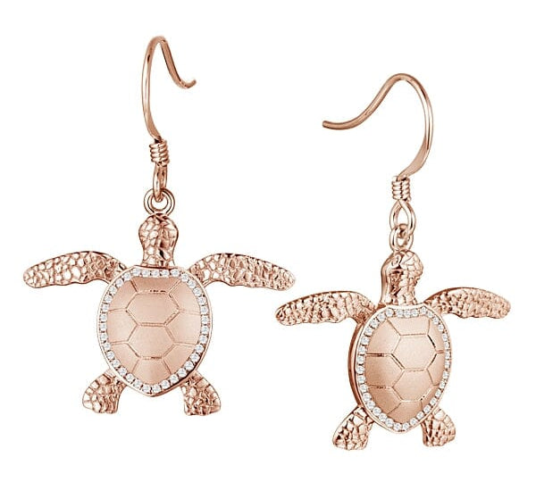 Hawaii Kai Honu Earrings Earrings Island by Koa Nani Rose Gold 