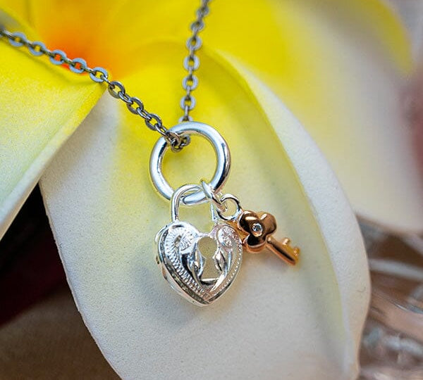 Heart & Key Charm Pendant Pendant Island by Koa Nani 