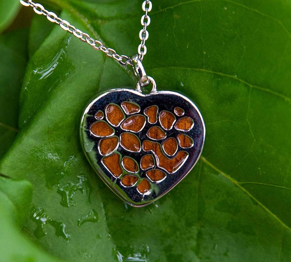 Koa Wood Garden Heart Pendant Pendant Island by Koa Nani 