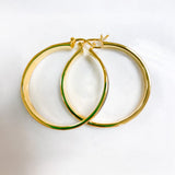 Koa Wood Hoop Earrings Earrings Island by Koa Nani Gold 