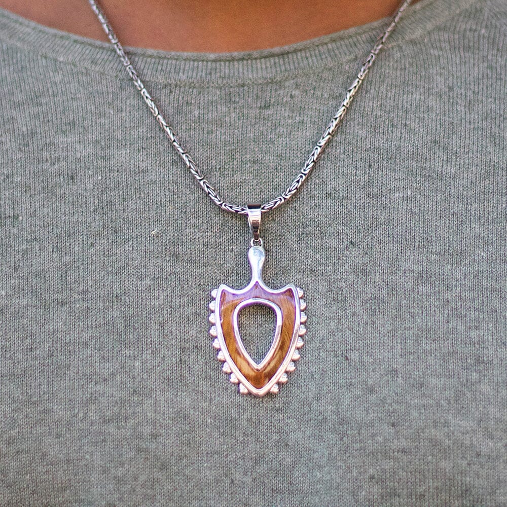 Koa Wood Leiomano Pendant Pendant Island by Koa Nani 