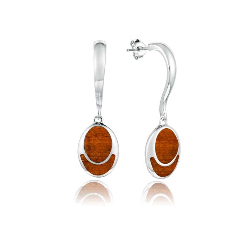 Koa Wood Oval Earrings Earrings Island by Koa Nani 