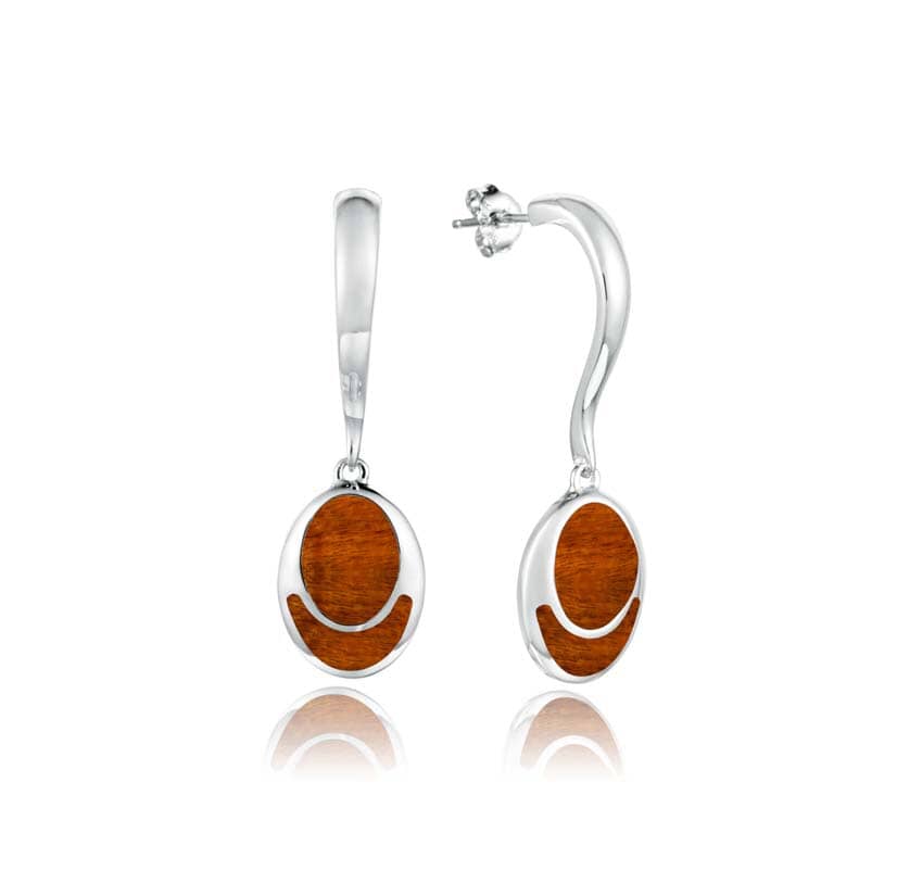Koa Wood Oval Earrings Earrings Island by Koa Nani 