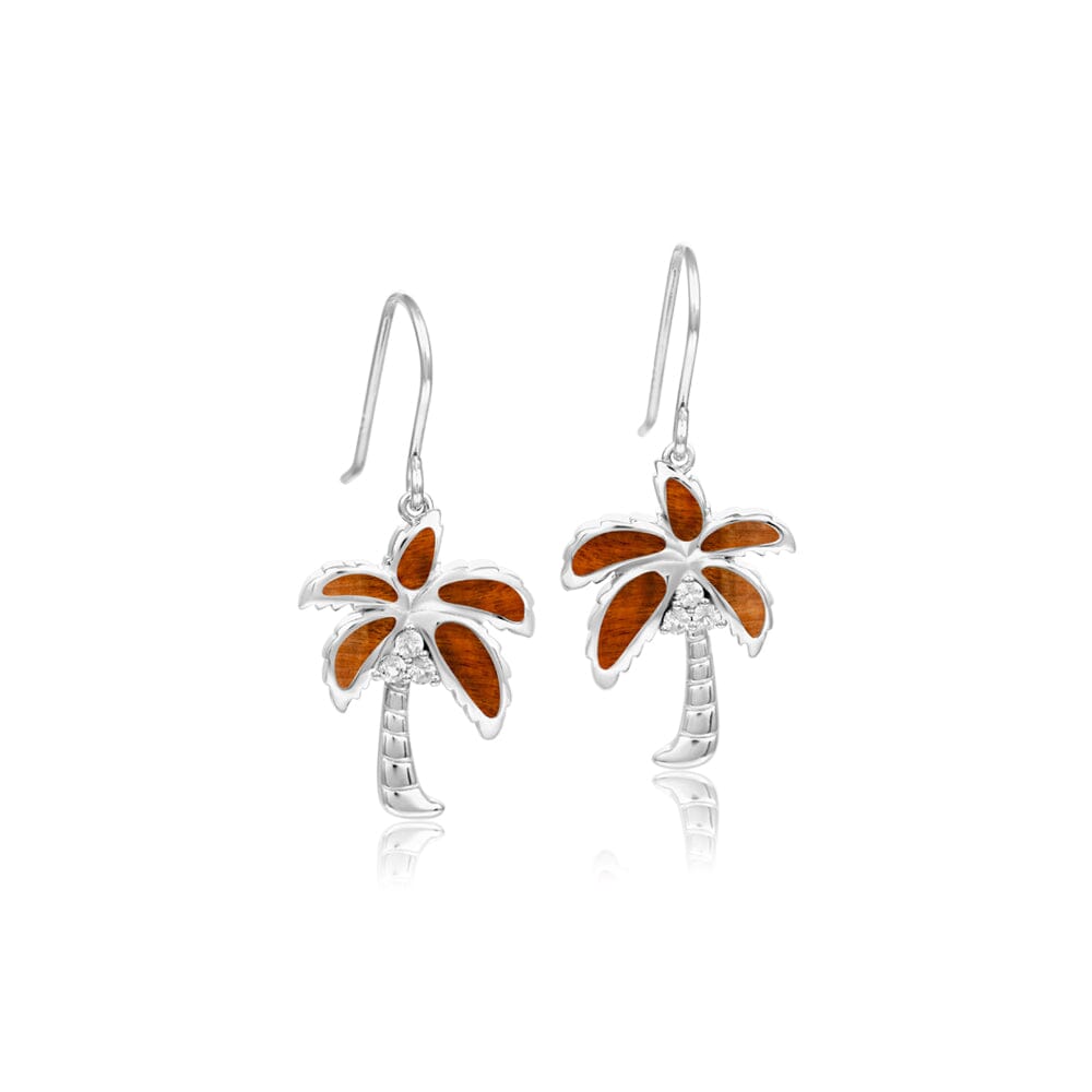 Koa Wood Royal Palm Tree Earrings Earrings Island by Koa Nani 