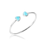 Larimar Aloha Heart Sleek Bangle Bangle Island by Koa Nani 