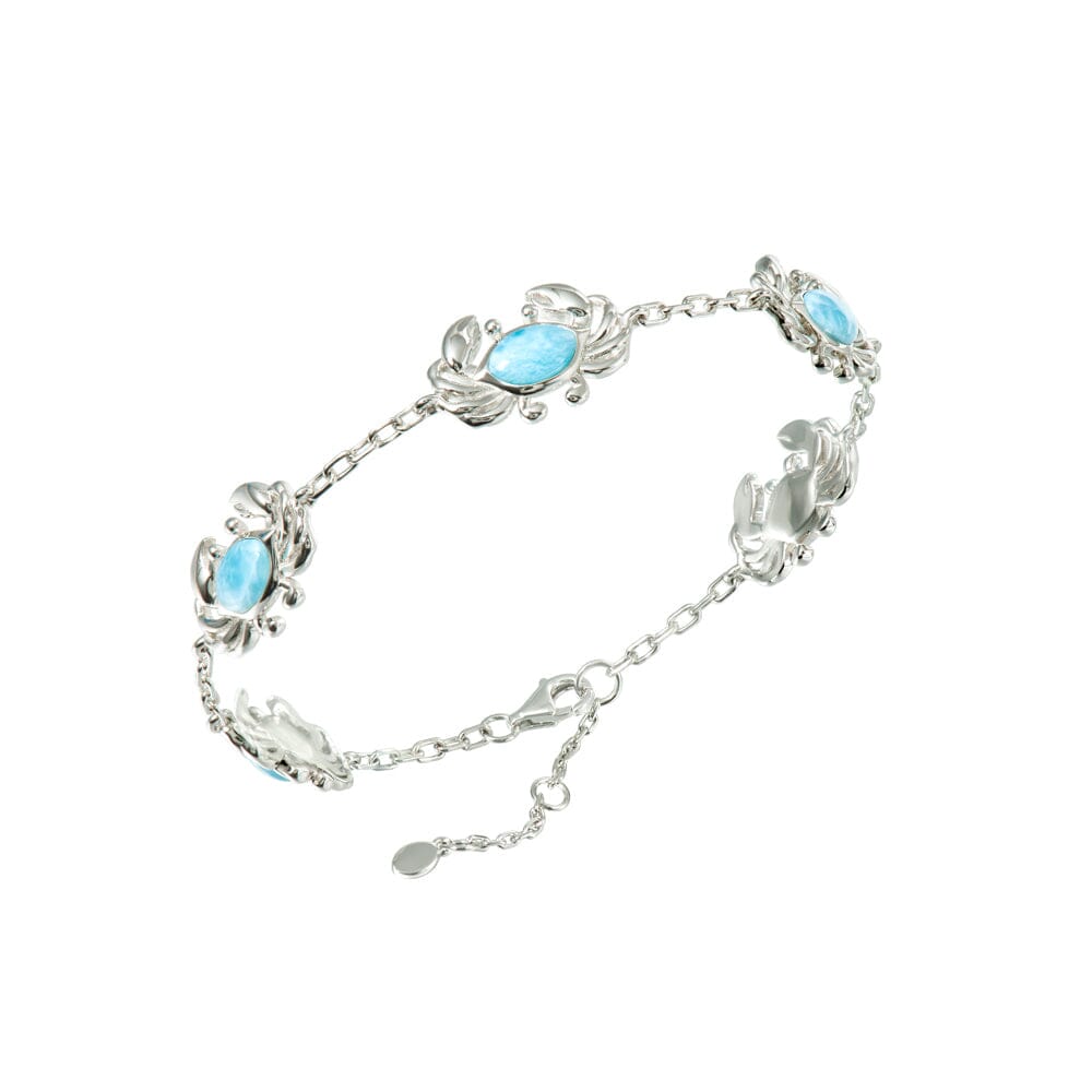 Larimar Atlantic Blue Crab Charm Bracelet Bracelet Island by Koa Nani 