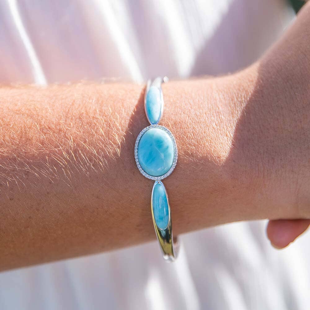 Larimar Blue Moon Eclipse Bangle Bangle Island by Koa Nani 