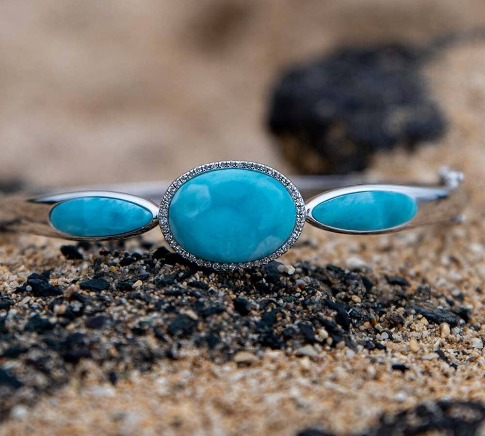 Larimar Blue Moon Eclipse Bangle Bangle Island by Koa Nani 