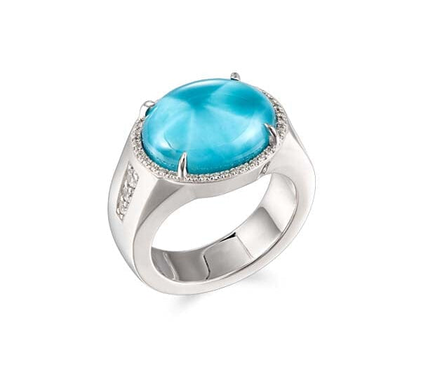 Larimar Blue Moon Eclipse Ring Ring Island by Koa Nani 