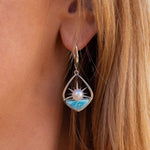 Larimar Breaking Dawn Pearl Earrings Earrings Island by Koa Nani 