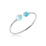 Larimar Circle Bangle with Bead Bangle Island by Koa Nani 